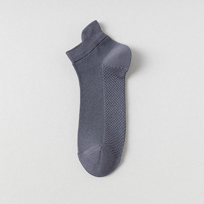Breathable Cotton Ankle Socks(5 Pairs) - Blue - EU39-44(US6-10) - image 4