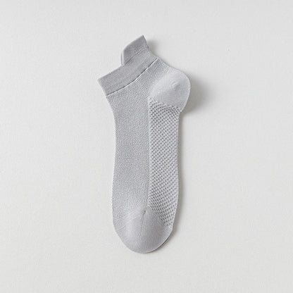 Breathable Cotton Ankle Socks(5 Pairs) - Grey - EU39-44(US6-10) - image 1