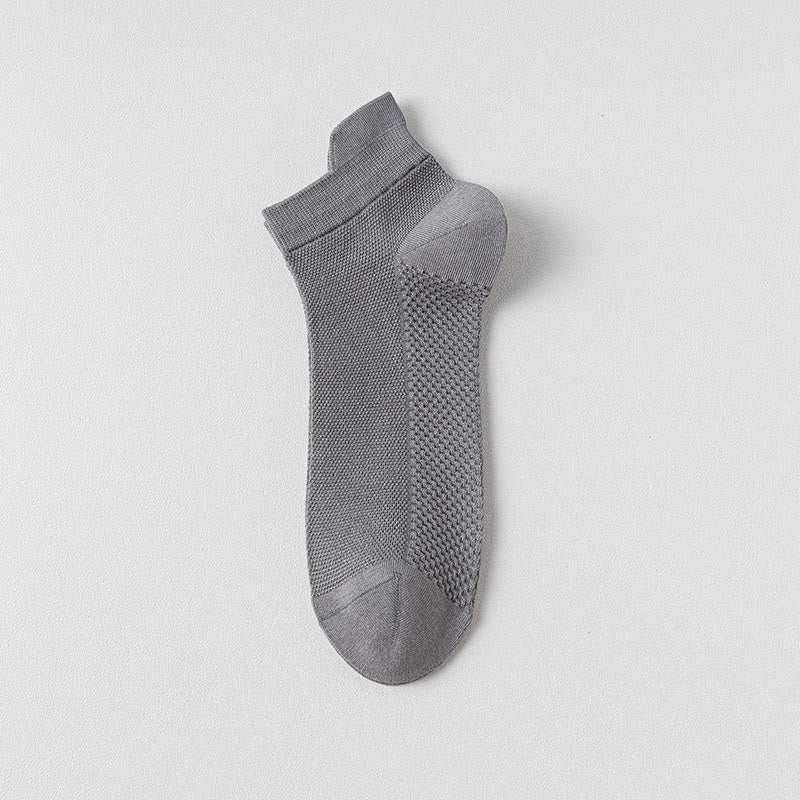 Breathable Cotton Ankle Socks(5 Pairs) - Dark Grey - EU39-44(US6-10) - image 7