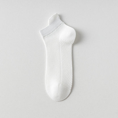 Breathable Cotton Ankle Socks(5 Pairs) - White - EU39-44(US6-10) - image 5