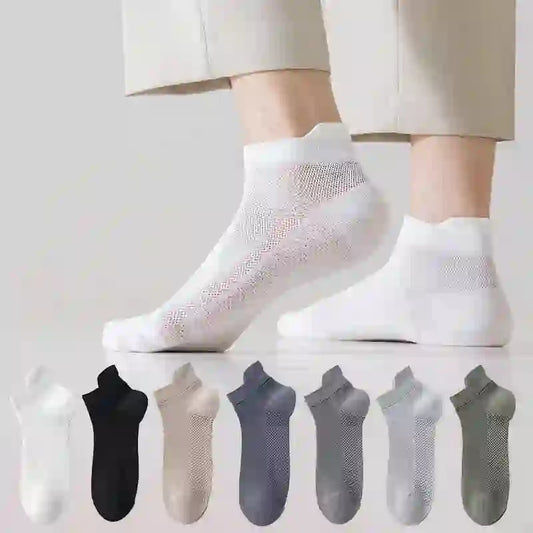 Breathable Cotton Ankle Socks(7 Pairs) - Multicolor - EU39-44(US6-10) - image 0