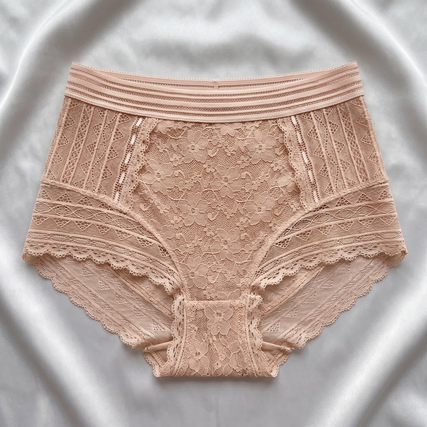 Full Lace Panty(2 Packs) - Apricot - 5XL - image 3