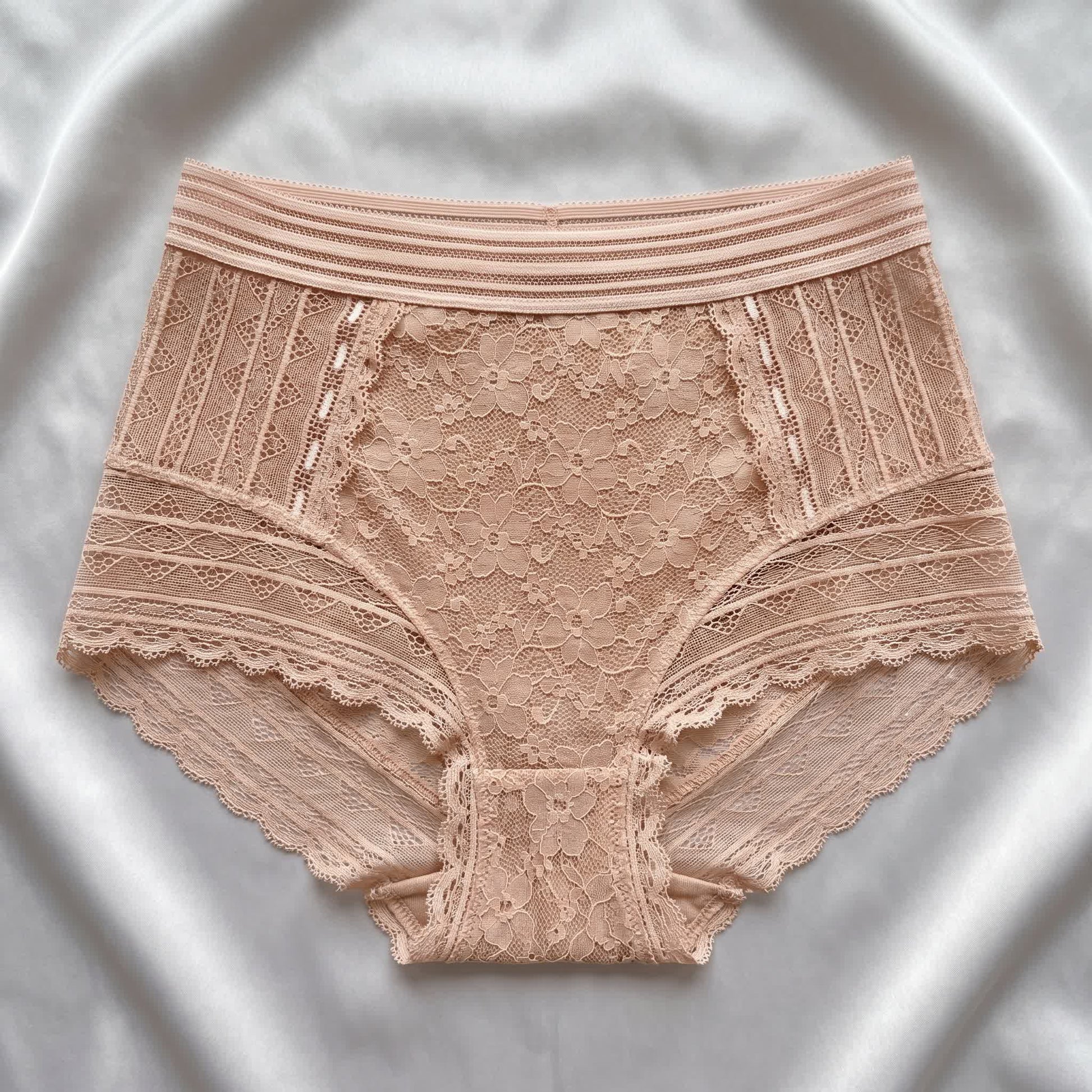 Full Lace Panty(2 Packs) - Apricot - 5XL - image 3