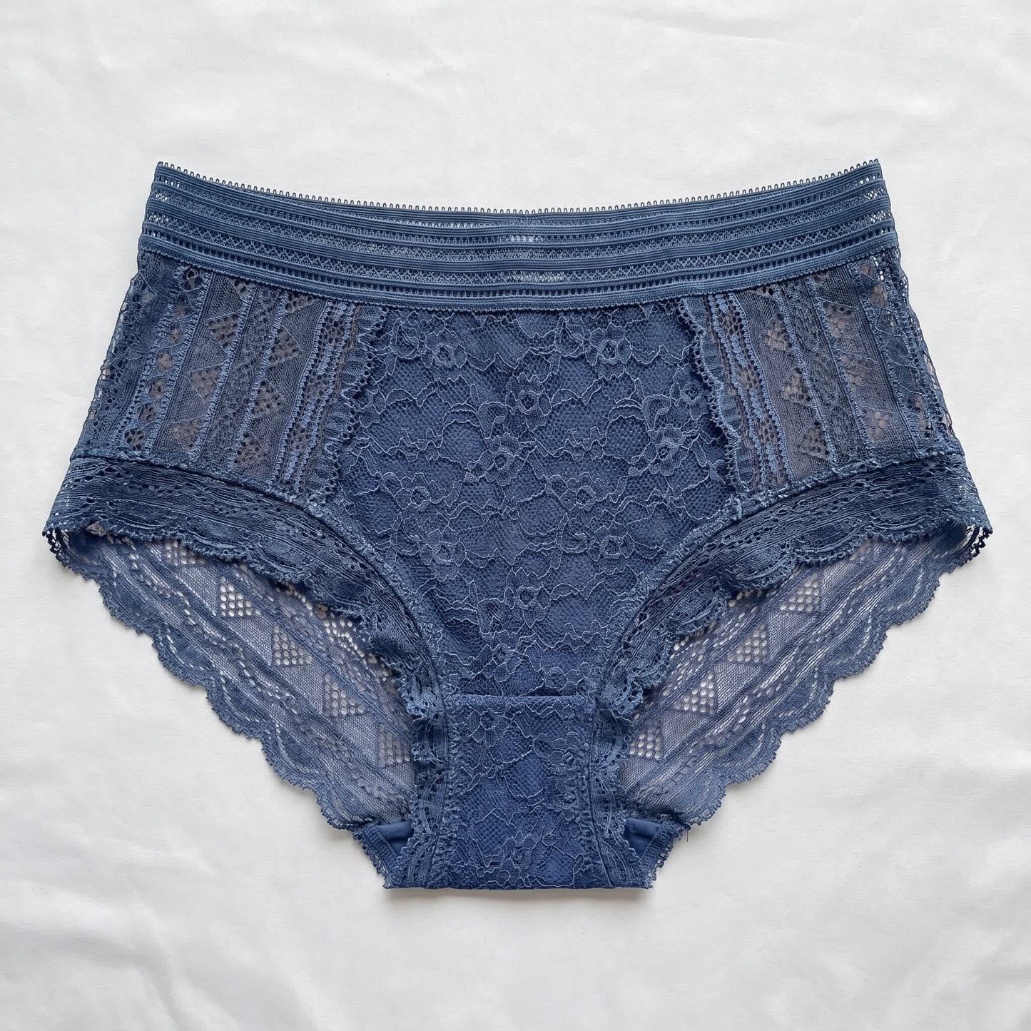 Full Lace Panty(2 Packs) - Blue - 5XL - image 4
