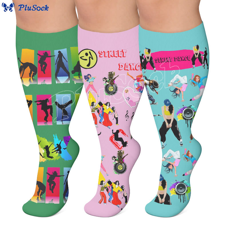 Plus Size Street Dance Compression Socks - image 0