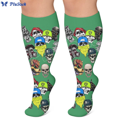 Plus Trendy Skull Compression Socks - image 3