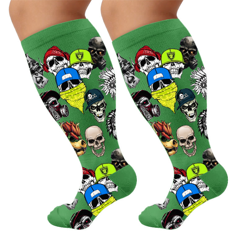 Plus Trendy Skull Compression Socks - image 6