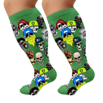 Plus Trendy Skull Compression Socks - image 6