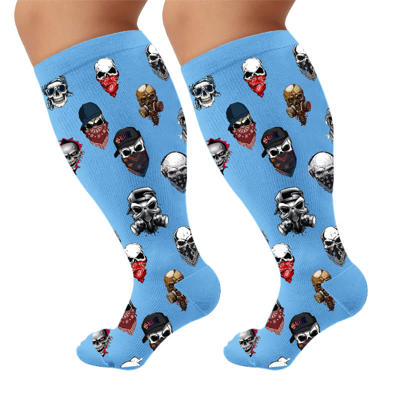 Plus Trendy Skull Compression Socks - image 5