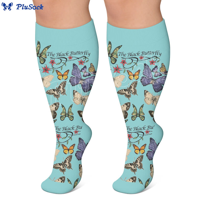 Plus Size Butterfly Spider Compression Socks - image 4