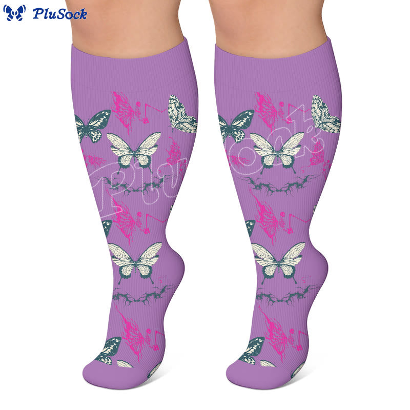 Plus Size Butterfly Spider Compression Socks - image 2