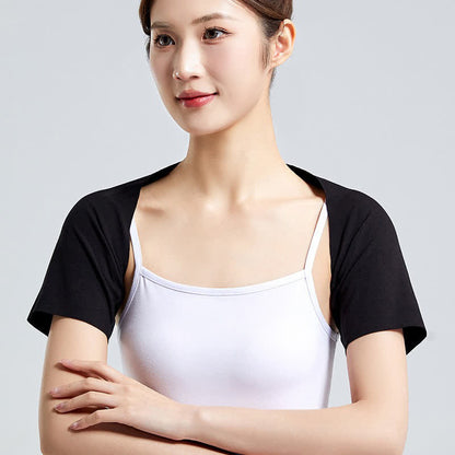 Lightweight Modal Short-Sleeve Top Shoulder Brace(2 Pieces) - Black - XXL - image 1