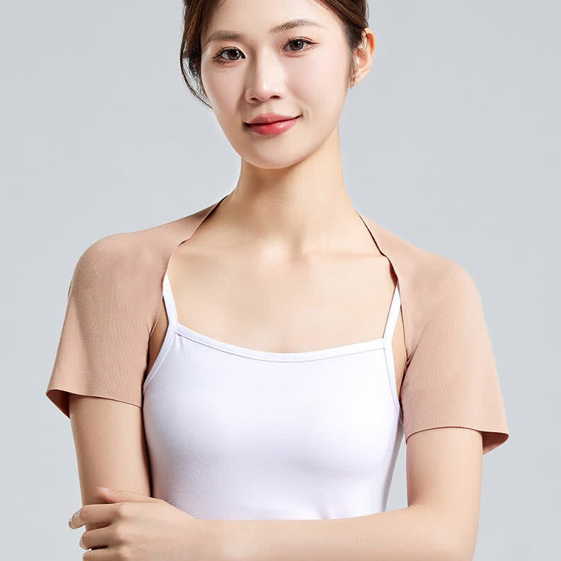 Lightweight Modal Short-Sleeve Top Shoulder Brace(2 Pieces) - Nude - XXL - image 2