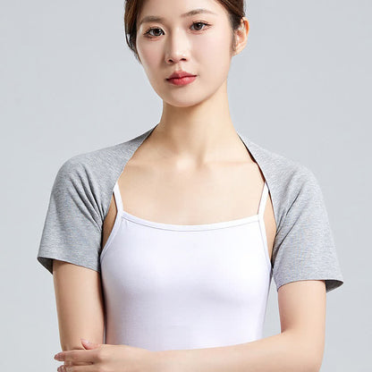Lightweight Modal Short-Sleeve Top Shoulder Brace(2 Pieces) - Light Gray - XXL - image 4