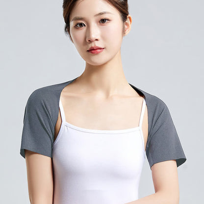 Lightweight Modal Short-Sleeve Top Shoulder Brace(2 Pieces) - Dark Grey - XXL - image 3