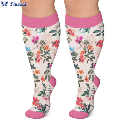 Plus Size Lemon Garden Compression Socks - image 4