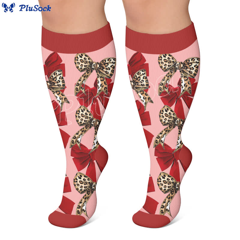 Plus Size Love Leopard Compression Socks - image 3