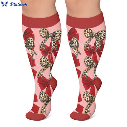 Plus Size Love Leopard Compression Socks - image 3
