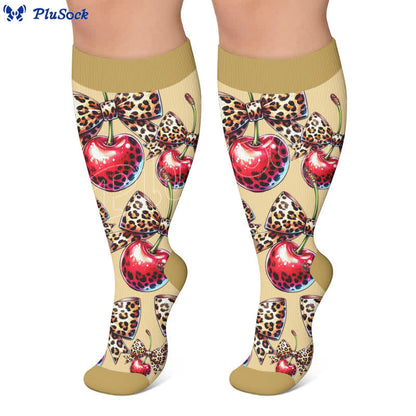 Plus Size Love Leopard Compression Socks - image 2