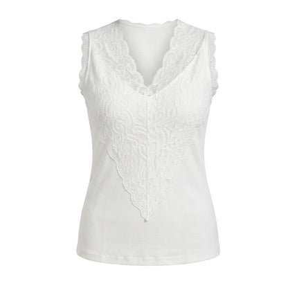 Plus Size Lace V Neck Tank Top - image 7