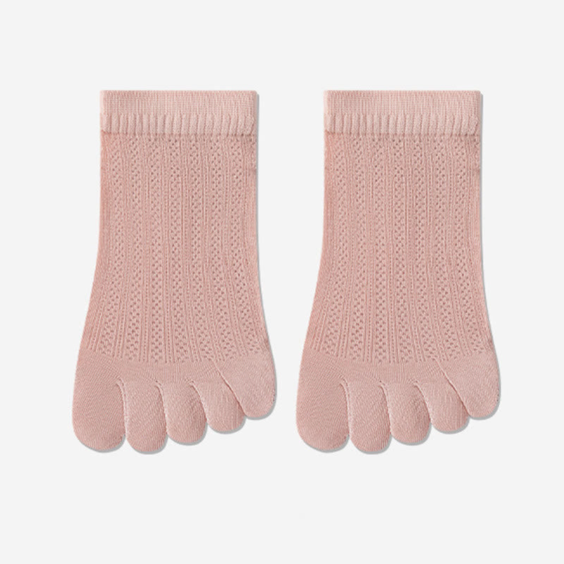 Breathable Mesh Alignment Socks(4 Pairs) - Pink - EU36-40(US3-7) - image 15
