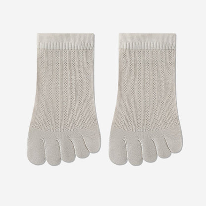 Breathable Mesh Alignment Socks(4 Pairs) - Light Gray - EU36-40(US3-7) - image 18