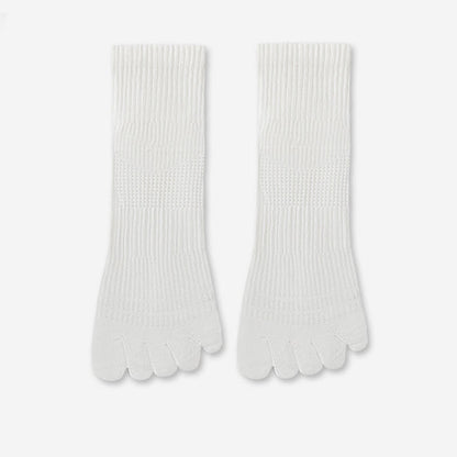 Breathable Cotton Alignment Socks(5 Pairs) - White - EU39-45(US6-11) - image 9