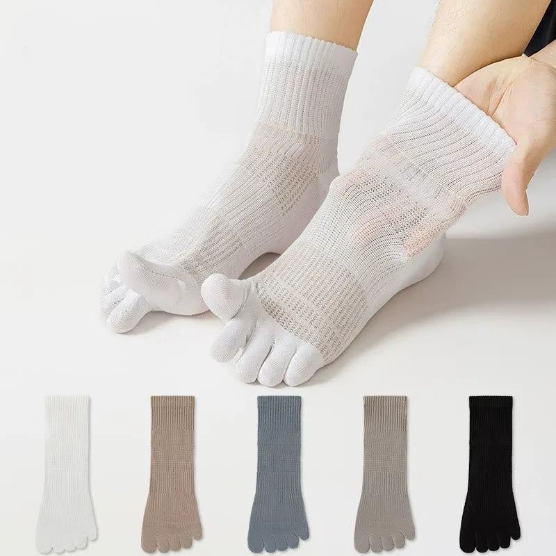 Breathable Cotton Alignment Socks(5 Pairs) - Multicolor - EU39-45(US6-11) - image 0