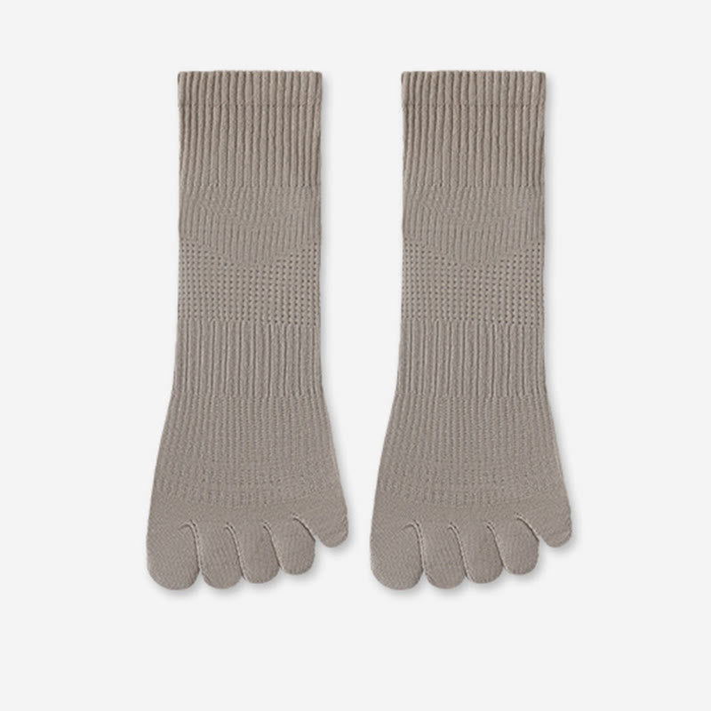 Breathable Cotton Alignment Socks(5 Pairs) - Grey - EU39-45(US6-11) - image 11