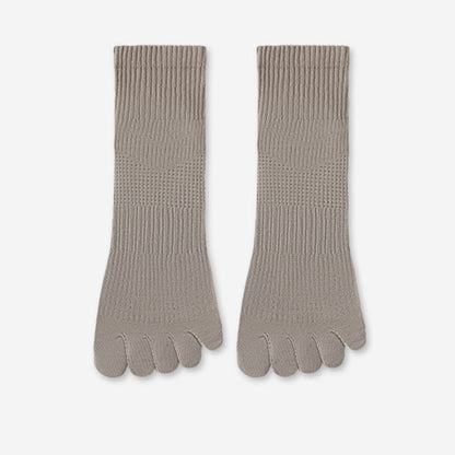 Breathable Cotton Alignment Socks(5 Pairs) - Grey - EU39-45(US6-11) - image 11