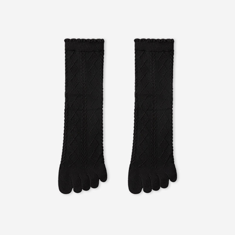 Cotton Mesh Alignment Socks(3 Pairs) - Black - EU36-40(US3-7) - image 11