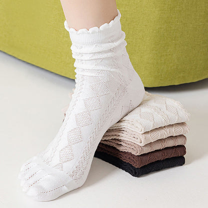 Cotton Mesh Alignment Socks(3 Pairs) - image 6