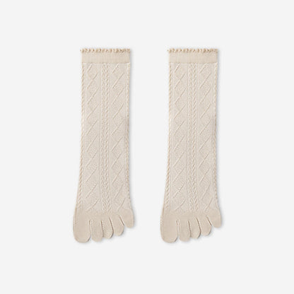Cotton Mesh Alignment Socks(3 Pairs) - Apricot - EU36-40(US3-7) - image 15