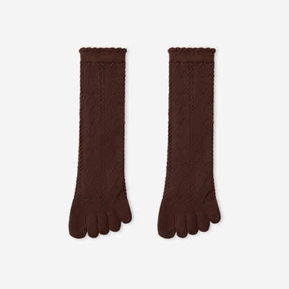 Cotton Mesh Alignment Socks(3 Pairs) - Brown - EU36-40(US3-7) - image 16