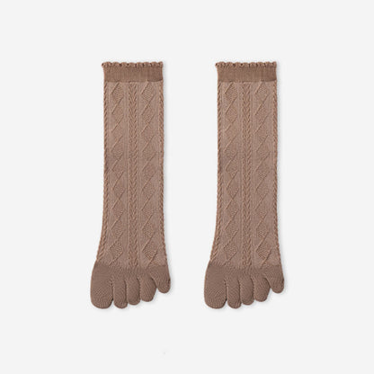 Cotton Mesh Alignment Socks(3 Pairs) - Coffee - EU36-40(US3-7) - image 13