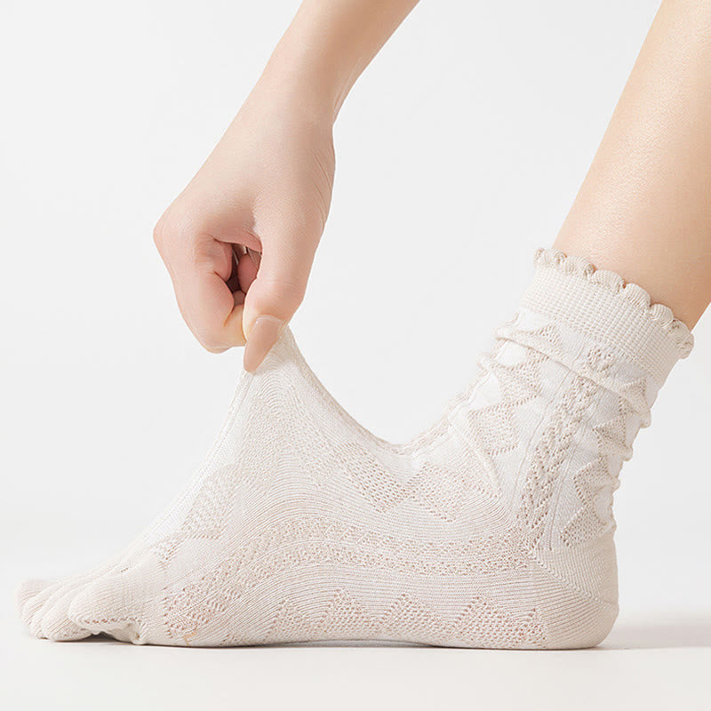 Cotton Mesh Alignment Socks(3 Pairs) - image 1