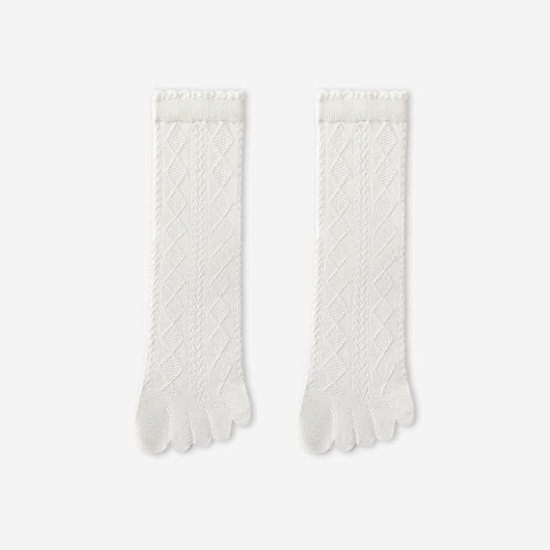 Cotton Mesh Alignment Socks(3 Pairs) - White - EU36-40(US3-7) - image 12