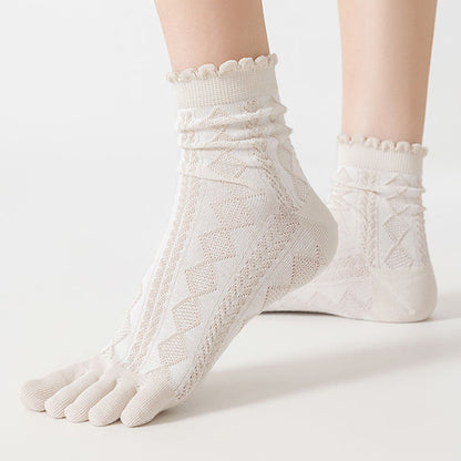 Cotton Mesh Alignment Socks(3 Pairs) - image 5