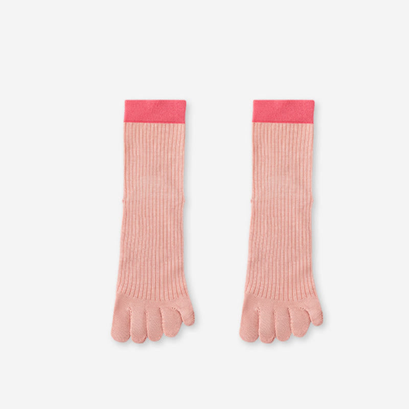 Casual Colorblock Alignment Socks(3 Pairs) - Pink - EU36-40(US3-7) - image 15