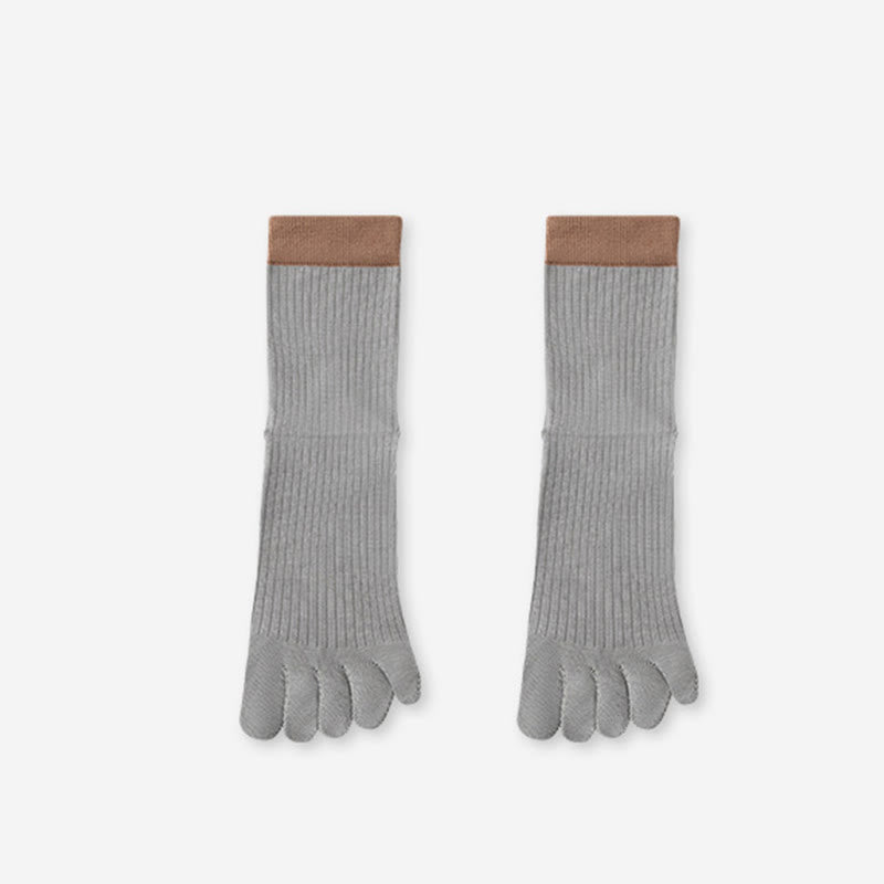 Casual Colorblock Alignment Socks(3 Pairs) - Grey - EU36-40(US3-7) - image 13