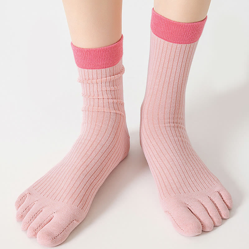 Casual Colorblock Alignment Socks(3 Pairs) - image 6