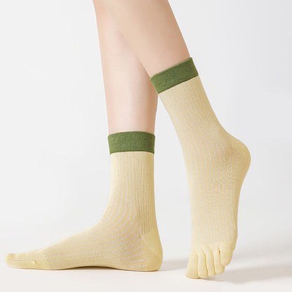 Casual Colorblock Alignment Socks(3 Pairs) - image 3