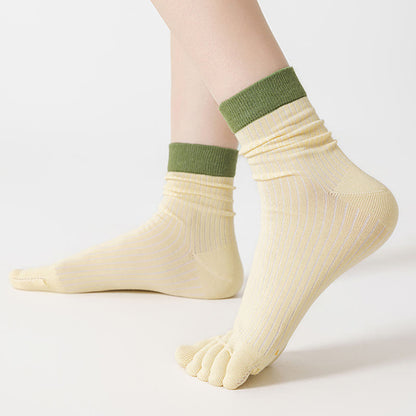 Casual Colorblock Alignment Socks(3 Pairs) - image 2