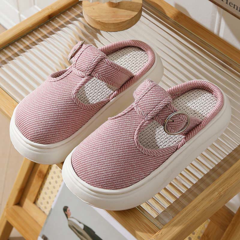 Plus Size Cozy Thick Sole Slippers - Pink - EU44-45(US9-10) - image 10