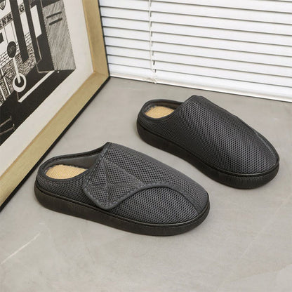 Plus Size Breathable Mesh Upper Slippers - Grey-A - EU47-48(US11-12) - image 13