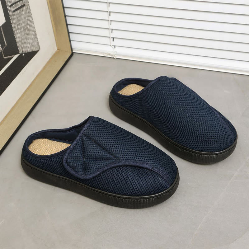 Plus Size Breathable Mesh Upper Slippers - Blue-A - EU47-48(US11-12) - image 15