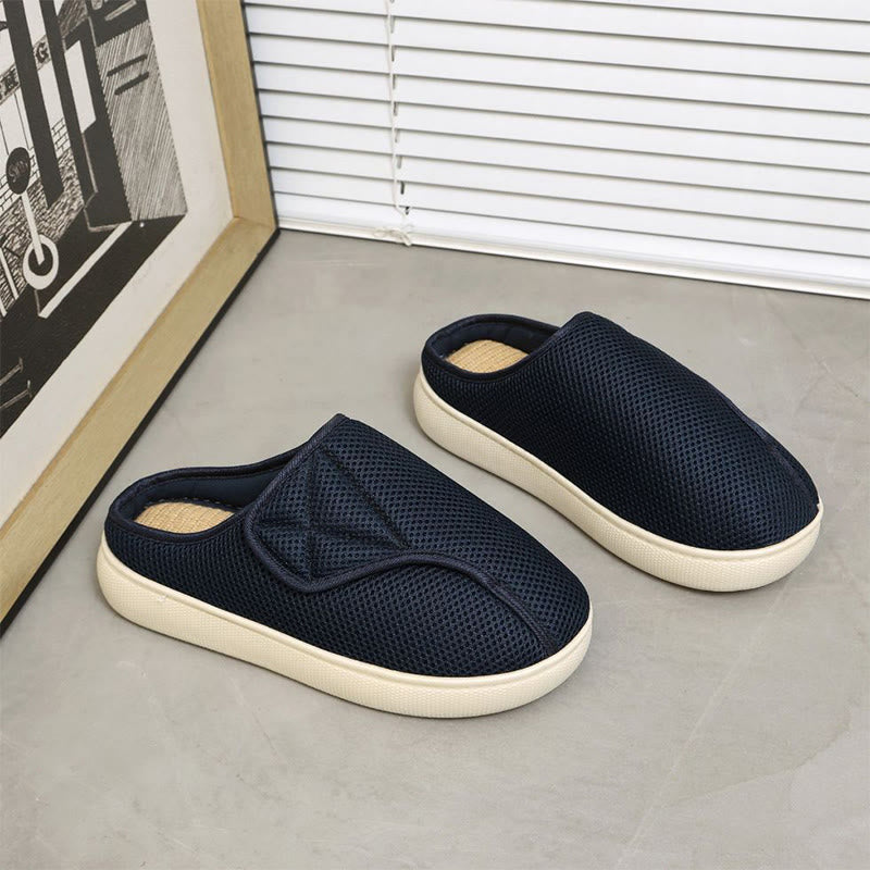 Plus Size Breathable Mesh Upper Slippers - Blue-B - EU47-48(US11-12) - image 18