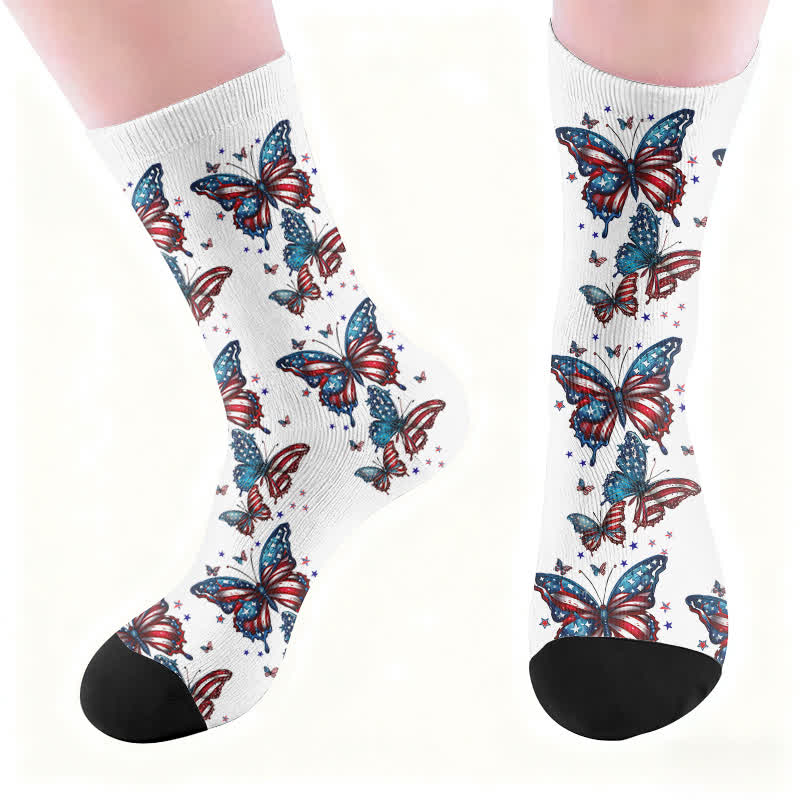 Bowknot Flag Butterfly Socks - image 5