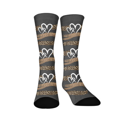 Leopard Butterfly Heart Socks - Leopard print(1 Pair) - EU37-44(US4-10) - image 7