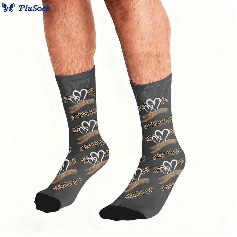 Leopard Butterfly Heart Socks - image 1